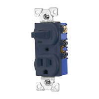 COMBO SWITCH w/GRD RECEPT BROWN