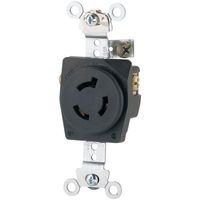 RECEPTACLE T/L L6-15 SGLE BROWN