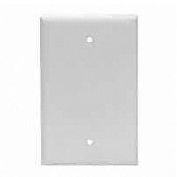 WALL PLATE 1-GANG BLANK WHITE