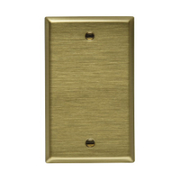 WALL PLATE 1-G BLANK POL BRASS