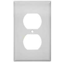 WALL PLATE 1-G DUPLX RECEPT WHT