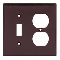 WALL PLATE 2-G COMBINATION BROWN