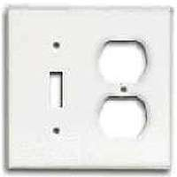 WALL PLATE 2-G COMBINATION WHITE