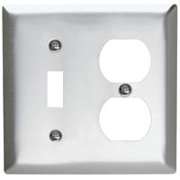 WALL PLATE 2-G COMBO 302 S/S