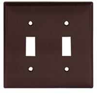 WALL PLATE 2-G SWITCH BROWN
