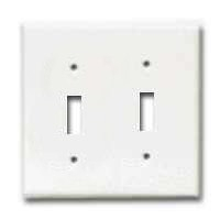 WALL PLATE 2-G SWITCH WHITE