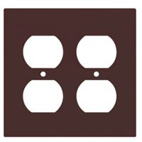 WALL PLATE 2-G DUPLX RECEPT BRN
