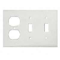 WALL PLATE 3-G COMBINATION WHITE