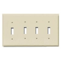 WALL PLATE 4-G SWITCH IVORY