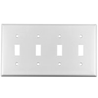 WALL PLATE 4-G SWITCH WHITE