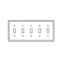 WALL PLATE 5-G SWITCH IVORY