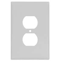 Cooper Wiring Devices 2142W-SP-L Thermoset 1-Gang Oversize Duplex Receptacle Wallplate, White