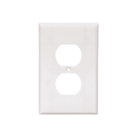 WALL PLATE 1-G M DUPLX RECEPT WH