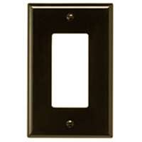 WALL PLATE 1-G DECOR/GFCI BROWN