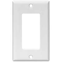 WALL PLATE 1-G DECOR/GFCI WHITE
