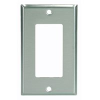 WALL PLATE 1-G DECOR/GFCI S/S
