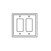 WALL PLATE 2-G DECOR/GFCI BROWN