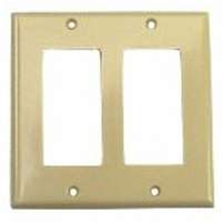 WALL PLATE 2-G DECOR/GFCI IV