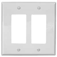 WALL PLATE 2-G DECOR/GFCI WHT