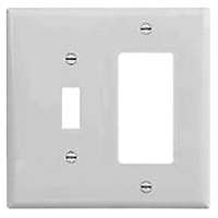 WALL PLATE 2-G DECOR/SWITCH WHT