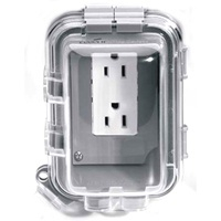 WALL PLATE 1-G W/P IN-USE CLEAR