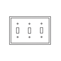 WALL PLATE SPEC 3-G SWITCH GY