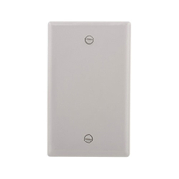 WALL PLATE SPEC 1-G SGL BLANK GY