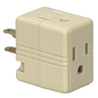 OUTLET TAP GROUNDING CUBE IVORY