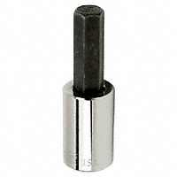 WRIGHT 3212 Hex Bit Socket, 3/8 in Tip, 3/8 in Drive, Chrome/Oxide, 1-7/8 in OAL