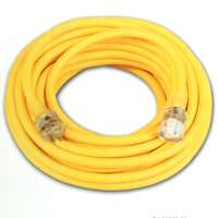 Coleman Cable 02588 12/3 Vinyl Outdoor Extension Cord with Lighted End, 50-Feet