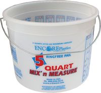 ENCORE Plastics 05166 Paint Container, 5 qt Capacity, Plastic