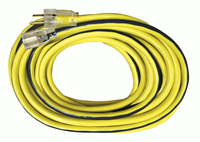 VOLTEC 05-00364 Extension Cord, 12/3 AWG Cable, 25 ft L, 15 A, 300 V, Black/Yellow