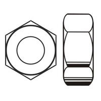 HEX NUT  BRASS  1/4-20