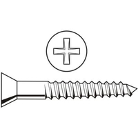 WOOD SCREWS FL/PH  8 X 1-1/4