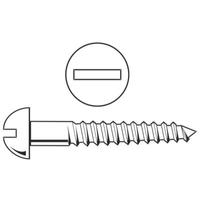 WOOD SCR BRS RD/SL  8 X 2