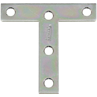 National Hardware 116BC Series N266-429 T-Plate, 3 in L, Steel, Zinc