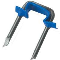 Gardner Bender MSI-150 Insulated Staple, 1/2-Inch, Secures 14/2 & 12/2 cable, (100-Pack), Blue