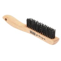 Forney Scratch Brush with Shoe Handle, Carbon, 4 x 16 Rows