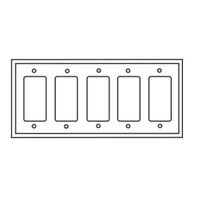 WALL PLATE 5-G DECOR/GFCI IVORY