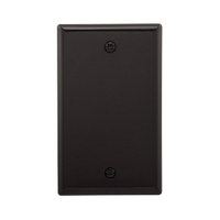 WALL PLATE 1-GANG BLANK BLACK NY