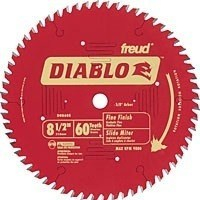 Diablo D0860S Circular Saw Blade, 8-1/2 in Dia, 5/8 in Arbor, 60-Teeth, Carbide Cutting Edge
