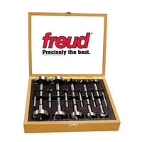 Freud PB-100 Forstner Bit Set, 1/4 to 2-1/8 in Dia Cutter, 3-1/2 in OAL, 1/4 to 3/8 in Dia Shank