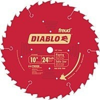 Diablo D1024X Circular Saw Blade, 10 in Dia, 5/8 in Arbor, 24-Teeth, Carbide Cutting Edge