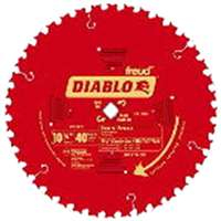 Diablo D1040W Circular Saw Blade, 10-1/4 in Dia, 5/8 in Arbor, 40-Teeth, Carbide Cutting Edge