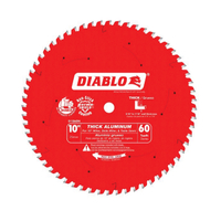 Diablo D1060N Circular Saw Blade, 10 in Dia, 5/8 in Arbor, 60-Teeth, Carbide Cutting Edge