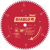 Diablo D1080X Circular Saw Blade, 10 in Dia, 5/8 in Arbor, 80-Teeth, Carbide Cutting Edge