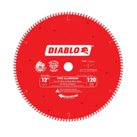 Diablo D12120N Circular Saw Blade, 12 in Dia, 1 in Arbor, 120-Teeth, Carbide Cutting Edge
