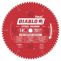 Diablo D1472CF Circular Saw Blade, 14 in Dia, 1 in Arbor, 72-Teeth, Cermet Cutting Edge