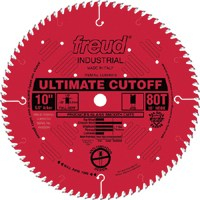 Freud LU85R010 Circular Saw Blade, 10 in Dia, 5/8 in Arbor, 80-Teeth, Carbide Cutting Edge