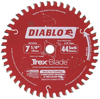 Diablo D0744CD Circular Saw Blade, 7-1/4 in Dia, 5/8 in Arbor, 44-Teeth, Carbide Cutting Edge